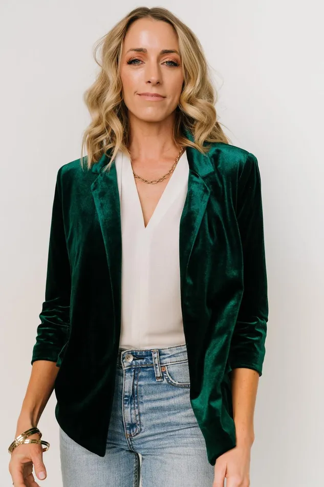 Baltic Born Outerwear Brinton Velvet Blazer Dark Green 8211 Women Baltic Born Outerwear Brinton Velvet Blazer Dark Green 8211 Women