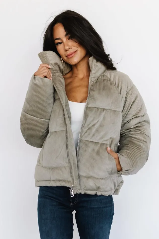 Baltic Born Outerwear Bryant Corduroy Puffer Coat Light Sage 8211 Women Baltic Born Outerwear Bryant Corduroy Puffer Coat Light Sage 8211 Women