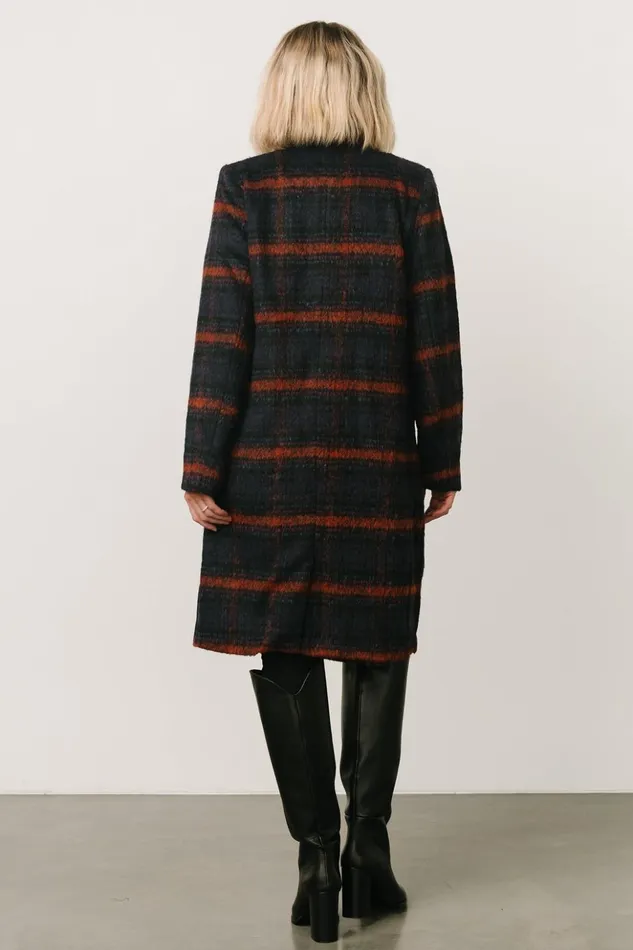 Baltic Born Outerwear Dickinson Trench Coat Navy Multi 8211 Women Baltic Born Outerwear Dickinson Trench Coat Navy Multi 8211 Women