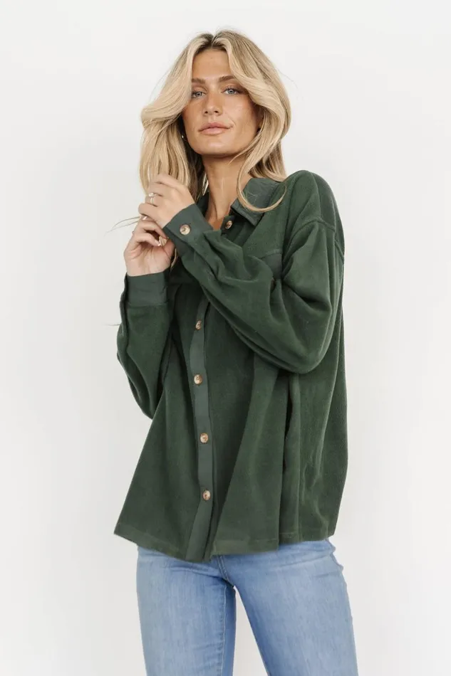 Baltic Born Outerwear Duke Button Up Top Forest Green 8211 Women Baltic Born Outerwear Duke Button Up Top Forest Green 8211 Women