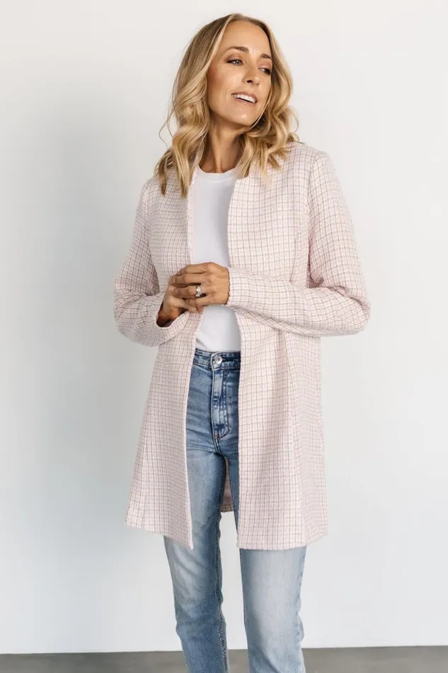 Baltic Born Outerwear Fanny Plaid Jacket Pink 8211 Women