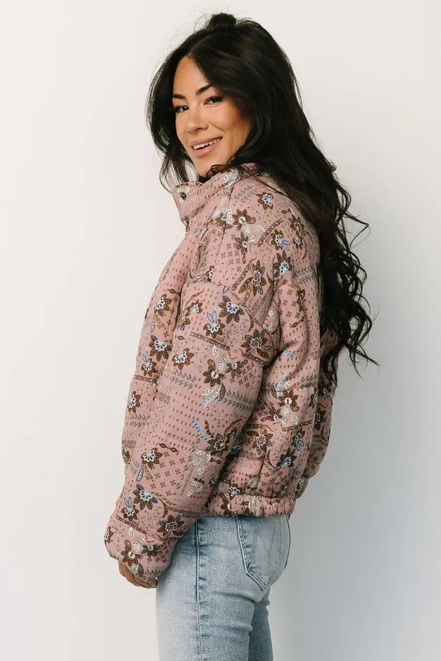 Baltic Born Outerwear Felicia Puffer Jacket Mauve Multi 8211 Women Baltic Born Outerwear Felicia Puffer Jacket Mauve Multi 8211 Women