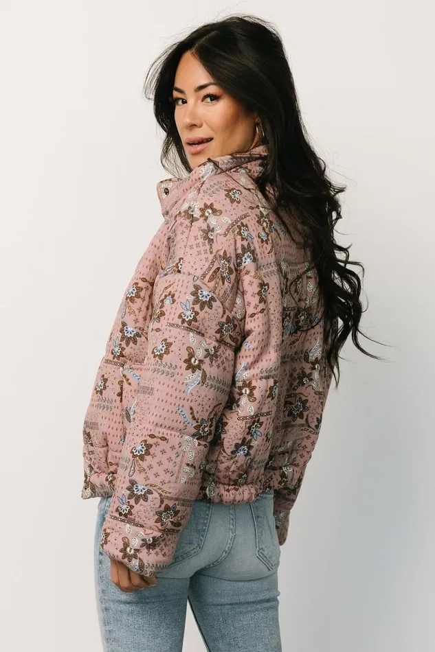 Baltic Born Outerwear Felicia Puffer Jacket Mauve Multi 8211 Women Baltic Born Outerwear Felicia Puffer Jacket Mauve Multi 8211 Women