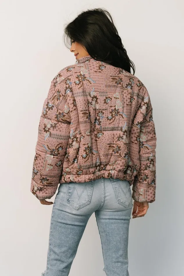 Baltic Born Outerwear Felicia Puffer Jacket Mauve Multi 8211 Women Baltic Born Outerwear Felicia Puffer Jacket Mauve Multi 8211 Women