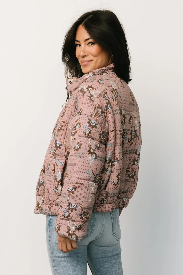 Baltic Born Outerwear Felicia Puffer Jacket Mauve Multi 8211 Women Baltic Born Outerwear Felicia Puffer Jacket Mauve Multi 8211 Women