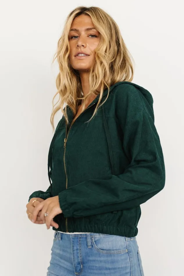 Baltic Born Outerwear Frankie Zip Jacket Dark Green 8211 Women Baltic Born Outerwear Frankie Zip Jacket Dark Green 8211 Women