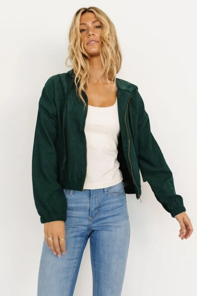 Baltic Born Outerwear Frankie Zip Jacket Dark Green 8211 Women Baltic Born Outerwear Frankie Zip Jacket Dark Green 8211 Women