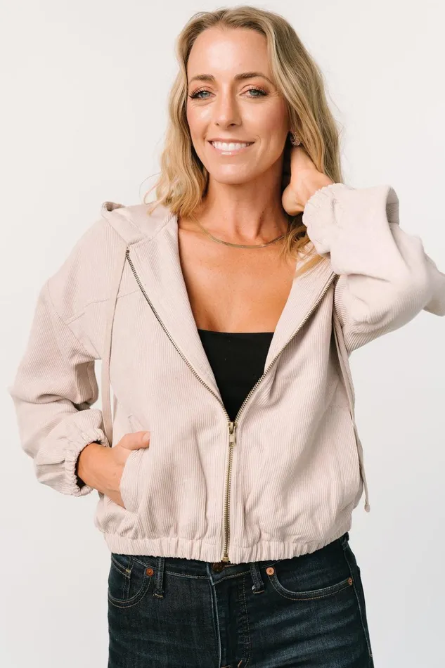 Baltic Born Outerwear Frankie Zip Jacket Natural 8211 Women Baltic Born Outerwear Frankie Zip Jacket Natural 8211 Women