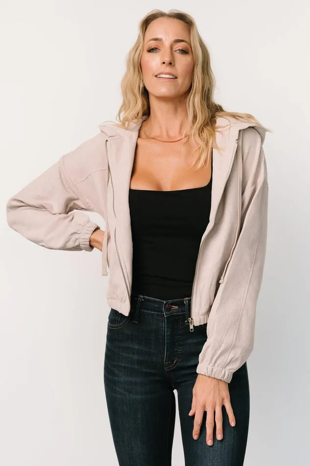Baltic Born Outerwear Frankie Zip Jacket Natural 8211 Women Baltic Born Outerwear Frankie Zip Jacket Natural 8211 Women