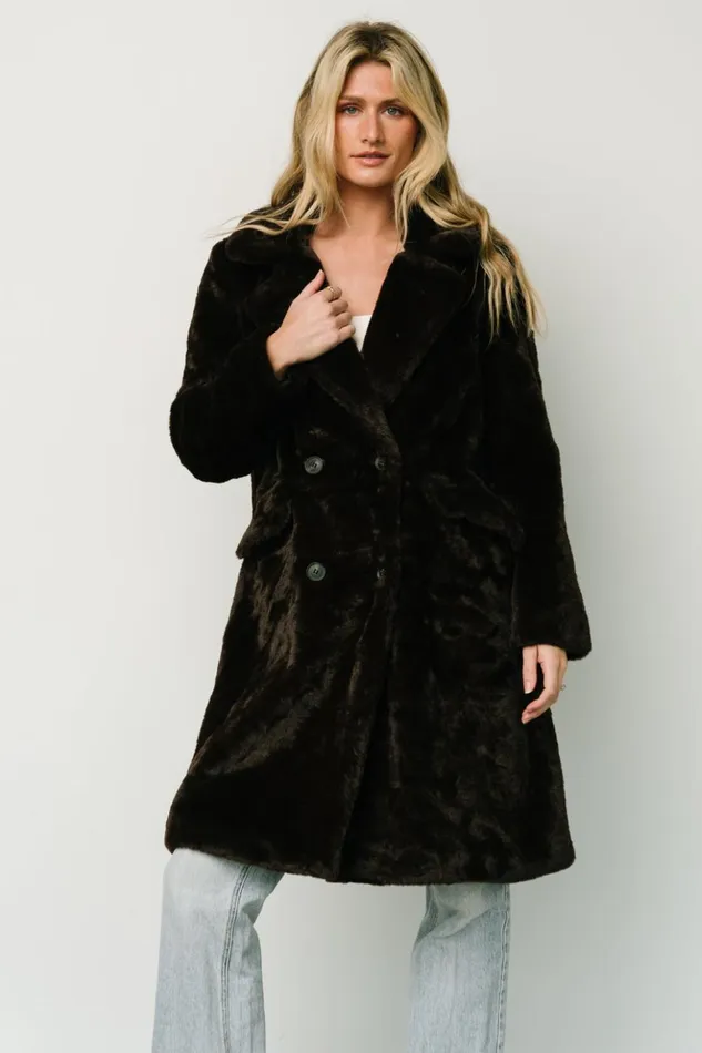 Baltic Born Outerwear Graham Long Faux Fur Coat Deep Brown 8211 Women Baltic Born Outerwear Graham Long Faux Fur Coat Deep Brown 8211 Women
