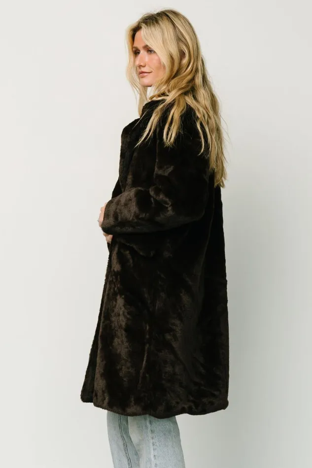 Baltic Born Outerwear Graham Long Faux Fur Coat Deep Brown 8211 Women Baltic Born Outerwear Graham Long Faux Fur Coat Deep Brown 8211 Women