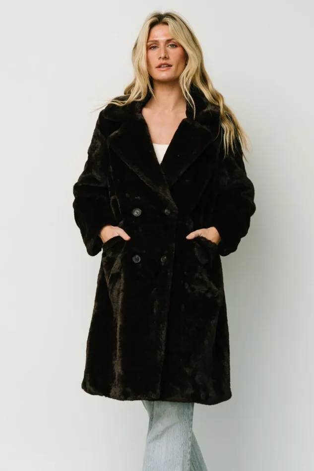 Baltic Born Outerwear Graham Long Faux Fur Coat Deep Brown 8211 Women Baltic Born Outerwear Graham Long Faux Fur Coat Deep Brown 8211 Women