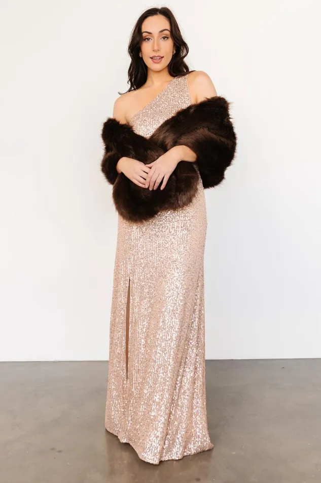 Baltic Born Outerwear Jovie Faux Fur Shawl Chocolate 8211 Women Baltic Born Outerwear Jovie Faux Fur Shawl Chocolate 8211 Women