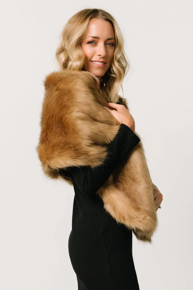 Baltic Born Outerwear Jovie Faux Fur Shawl Fawn 8211 Women Baltic Born Outerwear Jovie Faux Fur Shawl Fawn 8211 Women