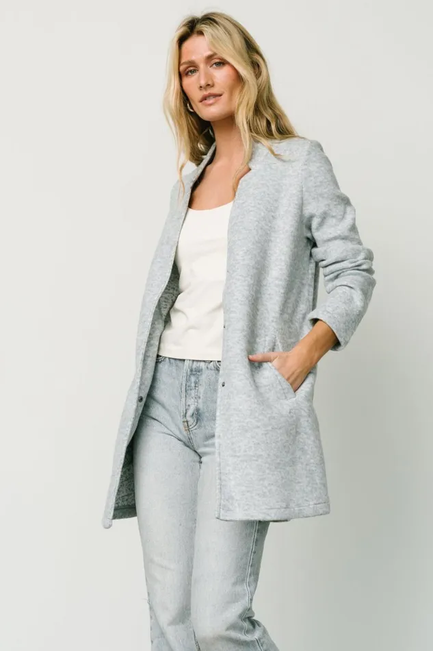 Baltic Born Outerwear Knoll Notch Jacket Heather Light Blue 8211 Women Baltic Born Outerwear Knoll Notch Jacket Heather Light Blue 8211 Women