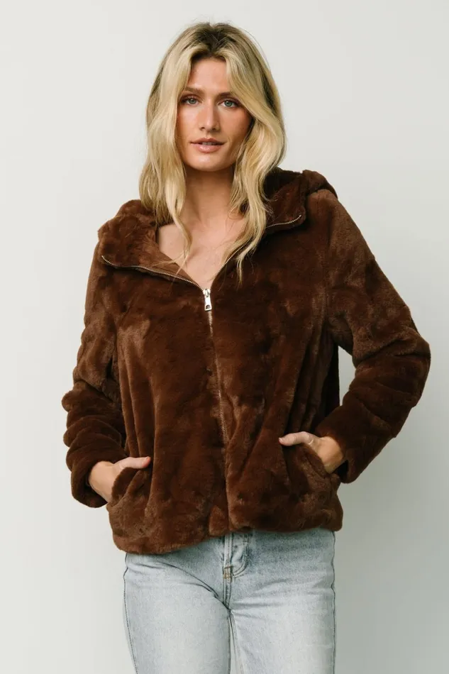 Baltic Born Outerwear Leeds Faux Fur Jacket Brown 8211 Women Baltic Born Outerwear Leeds Faux Fur Jacket Brown 8211 Women