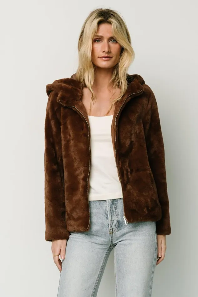 Baltic Born Outerwear Leeds Faux Fur Jacket Brown 8211 Women Baltic Born Outerwear Leeds Faux Fur Jacket Brown 8211 Women