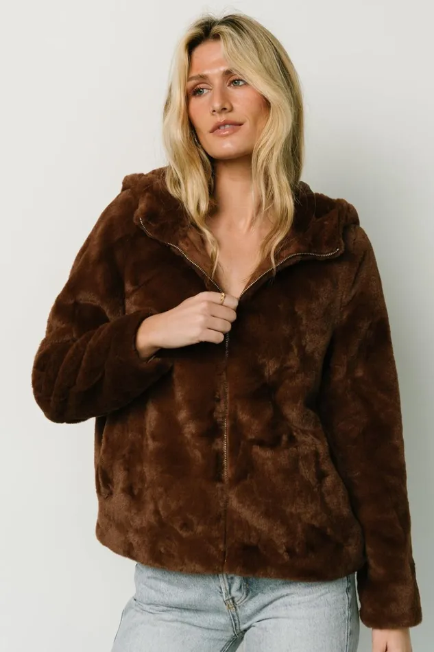 Baltic Born Outerwear Leeds Faux Fur Jacket Brown 8211 Women Baltic Born Outerwear Leeds Faux Fur Jacket Brown 8211 Women