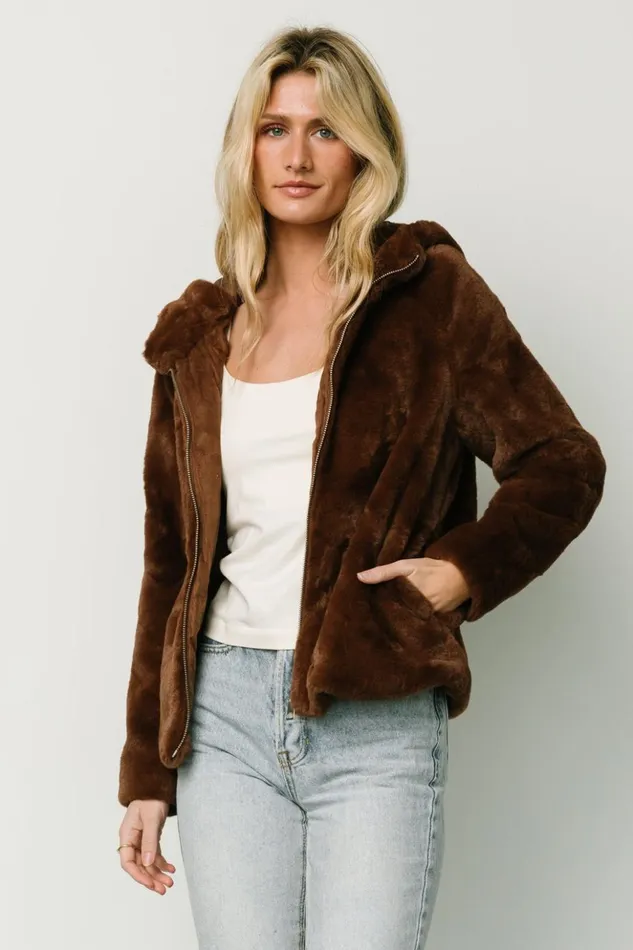 Baltic Born Outerwear Leeds Faux Fur Jacket Brown 8211 Women Baltic Born Outerwear Leeds Faux Fur Jacket Brown 8211 Women