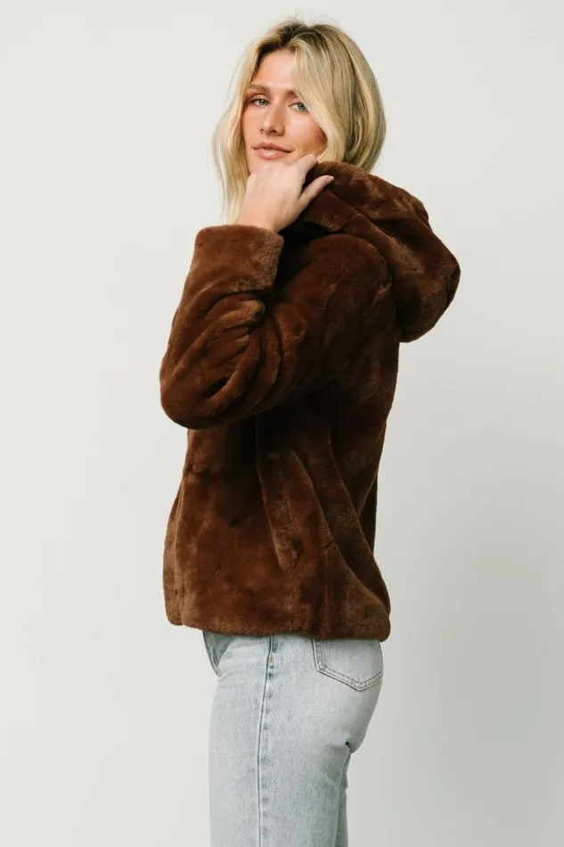 Baltic Born Outerwear Leeds Faux Fur Jacket Brown 8211 Women Baltic Born Outerwear Leeds Faux Fur Jacket Brown 8211 Women