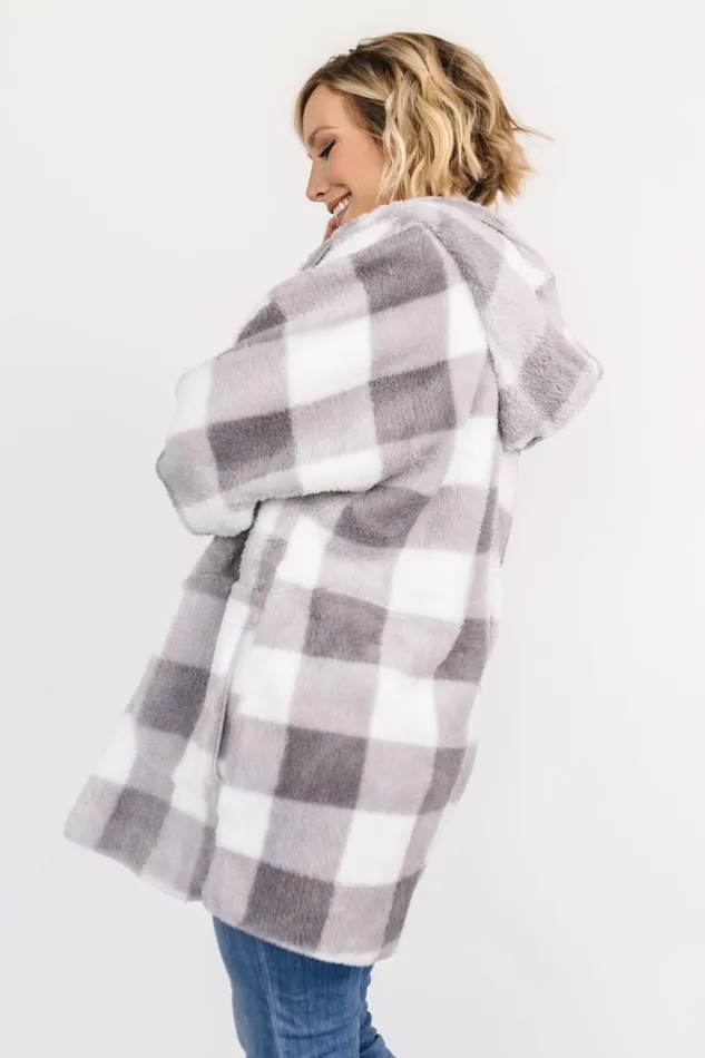 Baltic Born Outerwear Lincoln Teddy Cardigan Gray White 8211 Women Baltic Born Outerwear Lincoln Teddy Cardigan Gray White 8211 Women