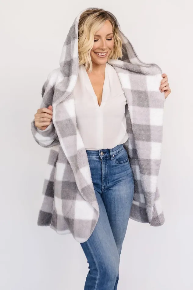 Baltic Born Outerwear Lincoln Teddy Cardigan Gray White 8211 Women Baltic Born Outerwear Lincoln Teddy Cardigan Gray White 8211 Women