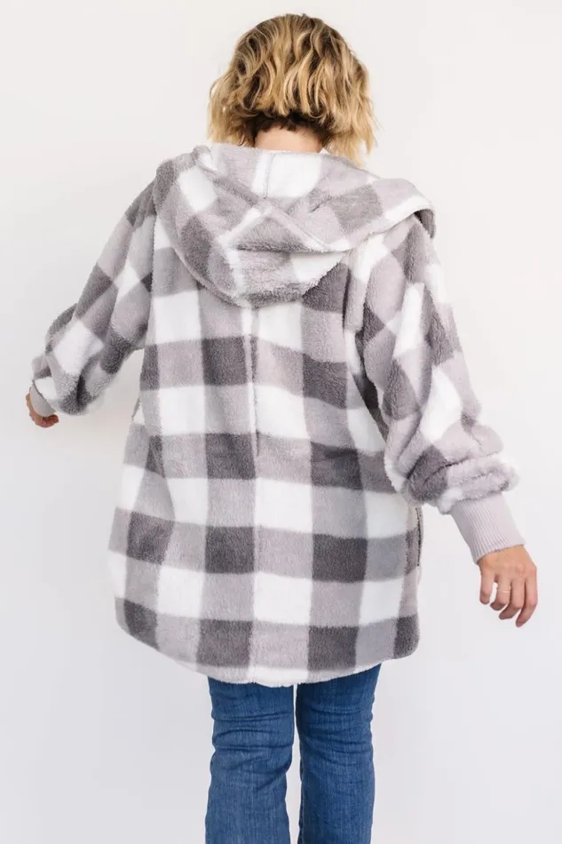 Baltic Born Outerwear Lincoln Teddy Cardigan Gray White 8211 Women Baltic Born Outerwear Lincoln Teddy Cardigan Gray White 8211 Women