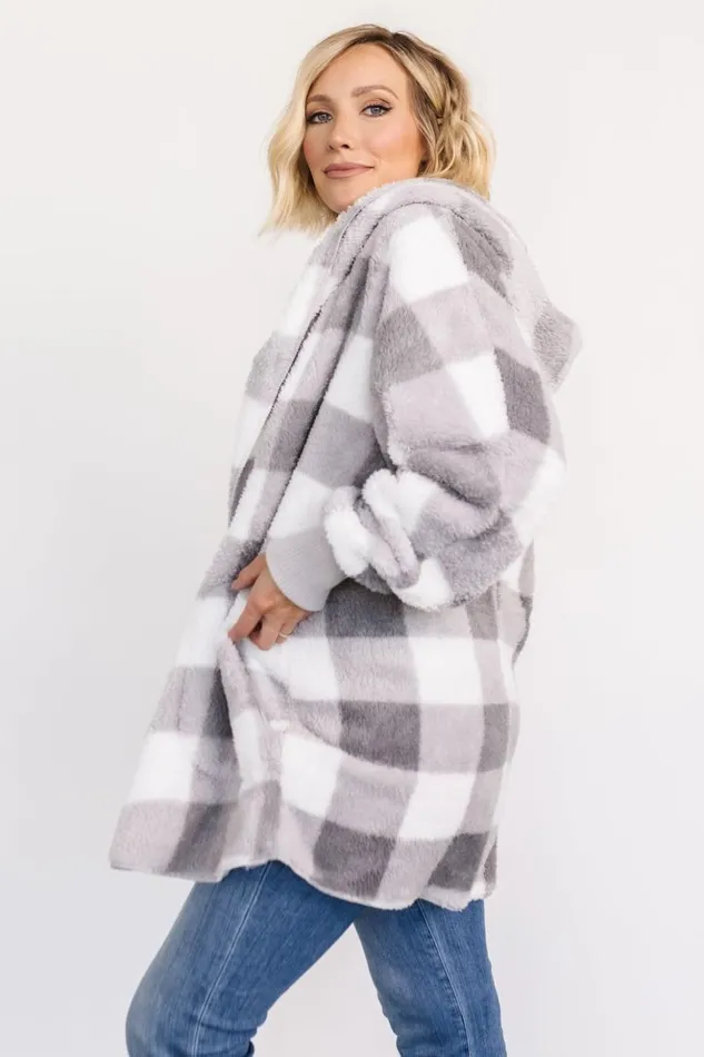 Baltic Born Outerwear Lincoln Teddy Cardigan Gray White 8211 Women Baltic Born Outerwear Lincoln Teddy Cardigan Gray White 8211 Women