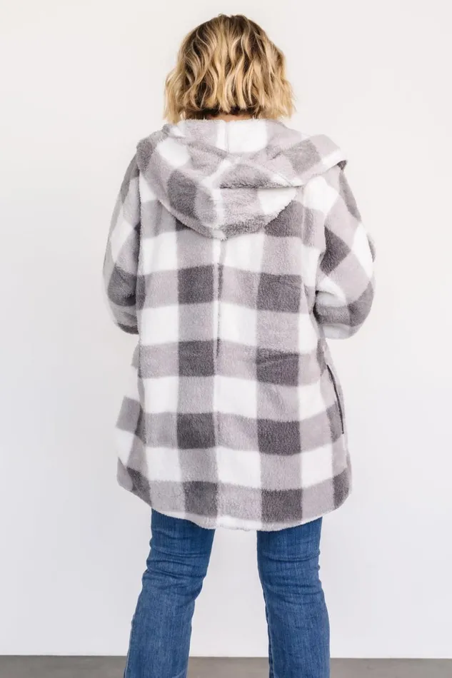Baltic Born Outerwear Lincoln Teddy Cardigan Gray White 8211 Women Baltic Born Outerwear Lincoln Teddy Cardigan Gray White 8211 Women