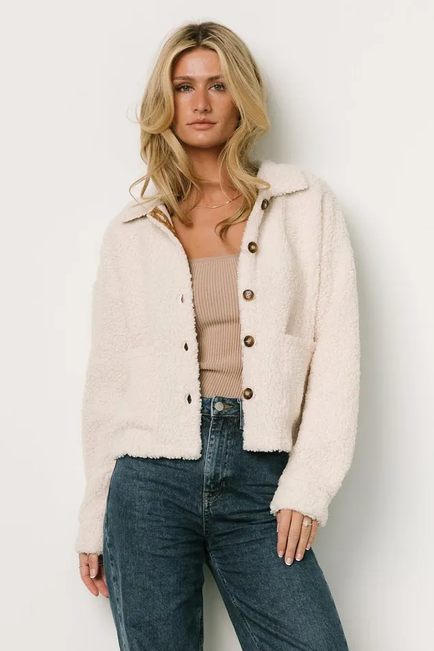 Baltic Born Outerwear Mar Boucle Jacket Ivory 8211 Women