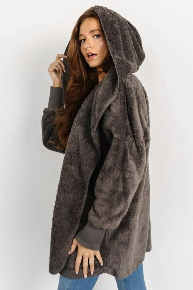 Baltic Born Outerwear Melrose Teddy Jacket Dark Gray 8211 Women Baltic Born Outerwear Melrose Teddy Jacket Dark Gray 8211 Women