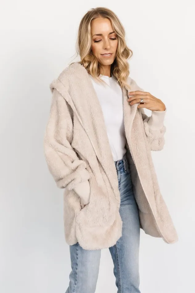 Baltic Born Outerwear Melrose Teddy Jacket Oatmeal 8211 Women