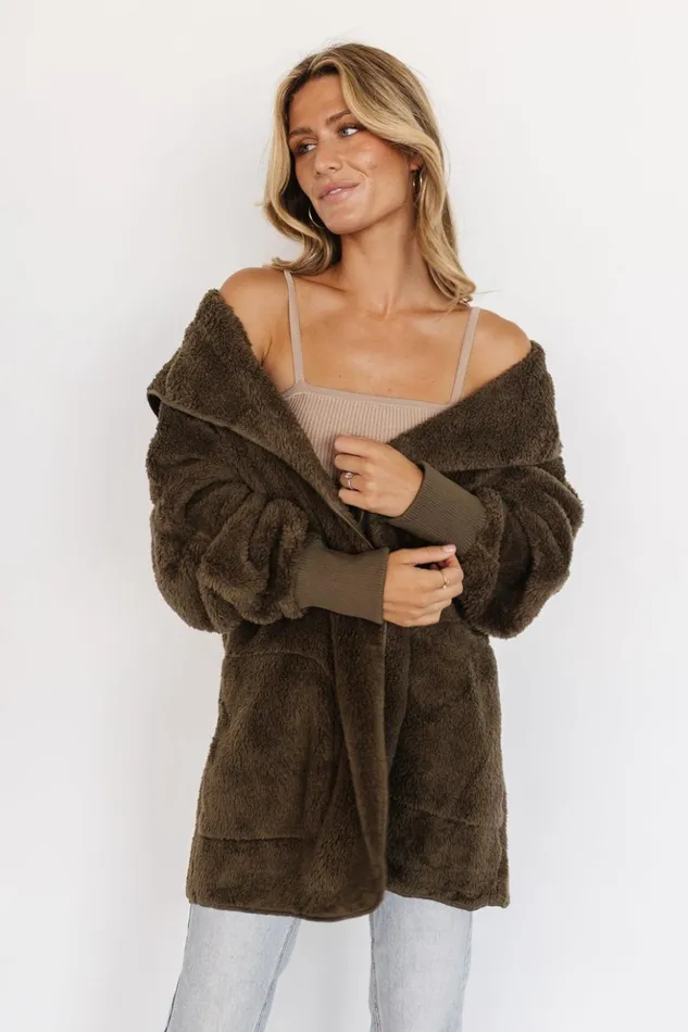 Baltic Born Outerwear Melrose Teddy Jacket Olive 8211 Women Baltic Born Outerwear Melrose Teddy Jacket Olive 8211 Women
