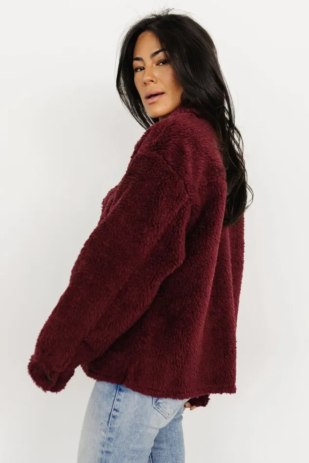 Baltic Born Outerwear Midtown Sherpa Jacket Burgundy 8211 Women Baltic Born Outerwear Midtown Sherpa Jacket Burgundy 8211 Women