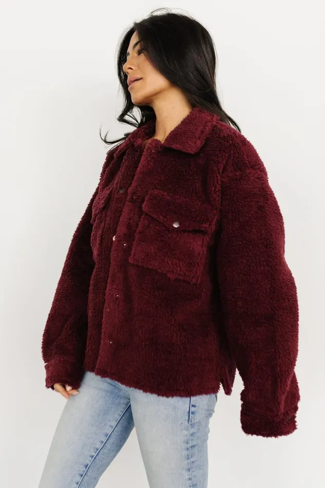 Baltic Born Outerwear Midtown Sherpa Jacket Burgundy 8211 Women Baltic Born Outerwear Midtown Sherpa Jacket Burgundy 8211 Women