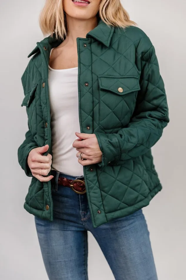 Baltic Born Outerwear Nadia Button Up Jacket Emerald 8211 Women