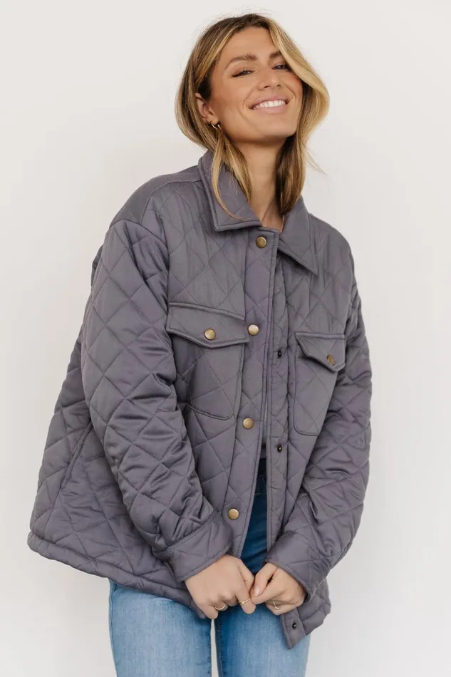 Baltic Born Outerwear Nadia Button Up Jacket Slate 8211 Women Baltic Born Outerwear Nadia Button Up Jacket Slate 8211 Women