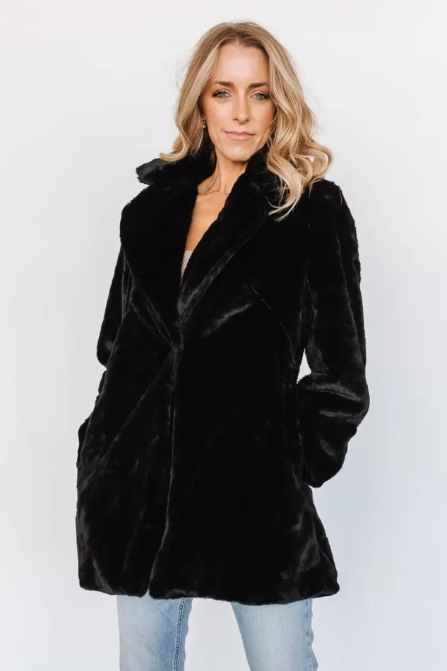 Baltic Born Outerwear Narla Faux Fur Coat Black 8211 Women Baltic Born Outerwear Narla Faux Fur Coat Black 8211 Women