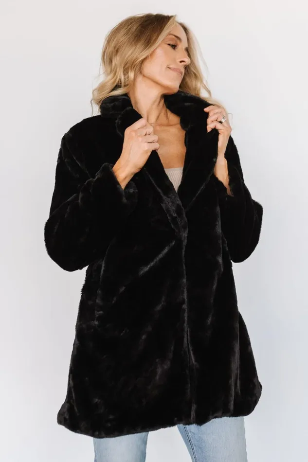 Baltic Born Outerwear Narla Faux Fur Coat Black 8211 Women Baltic Born Outerwear Narla Faux Fur Coat Black 8211 Women