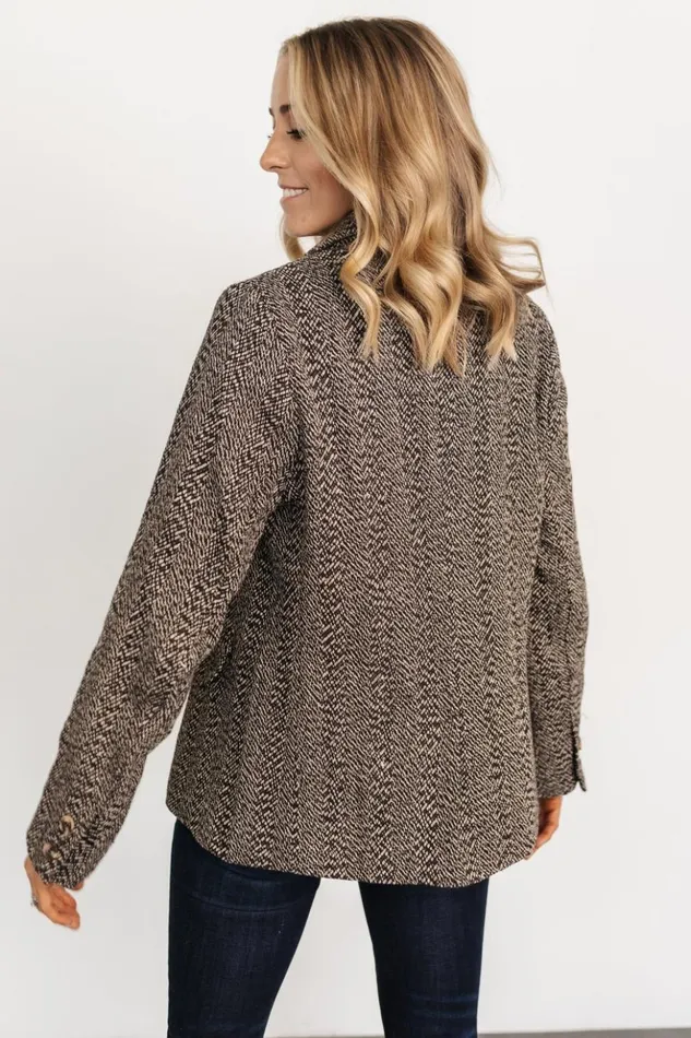Baltic Born Outerwear Owen Blazer Mocha Print 8211 Women Baltic Born Outerwear Owen Blazer Mocha Print 8211 Women