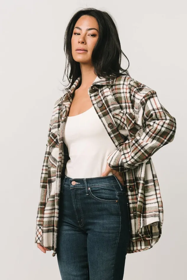 Baltic Born Outerwear Polson Plaid Shacket Ivory Multi 8211 Women Baltic Born Outerwear Polson Plaid Shacket Ivory Multi 8211 Women