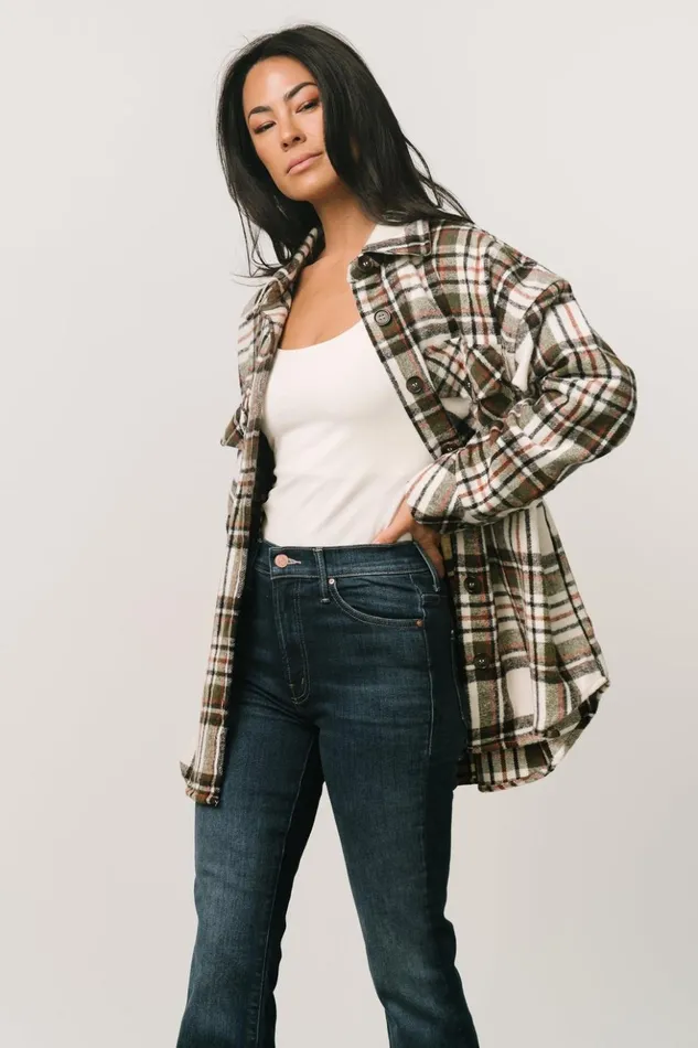Baltic Born Outerwear Polson Plaid Shacket Ivory Multi 8211 Women Baltic Born Outerwear Polson Plaid Shacket Ivory Multi 8211 Women