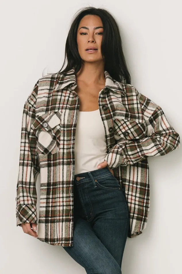 Baltic Born Outerwear Polson Plaid Shacket Ivory Multi 8211 Women Baltic Born Outerwear Polson Plaid Shacket Ivory Multi 8211 Women