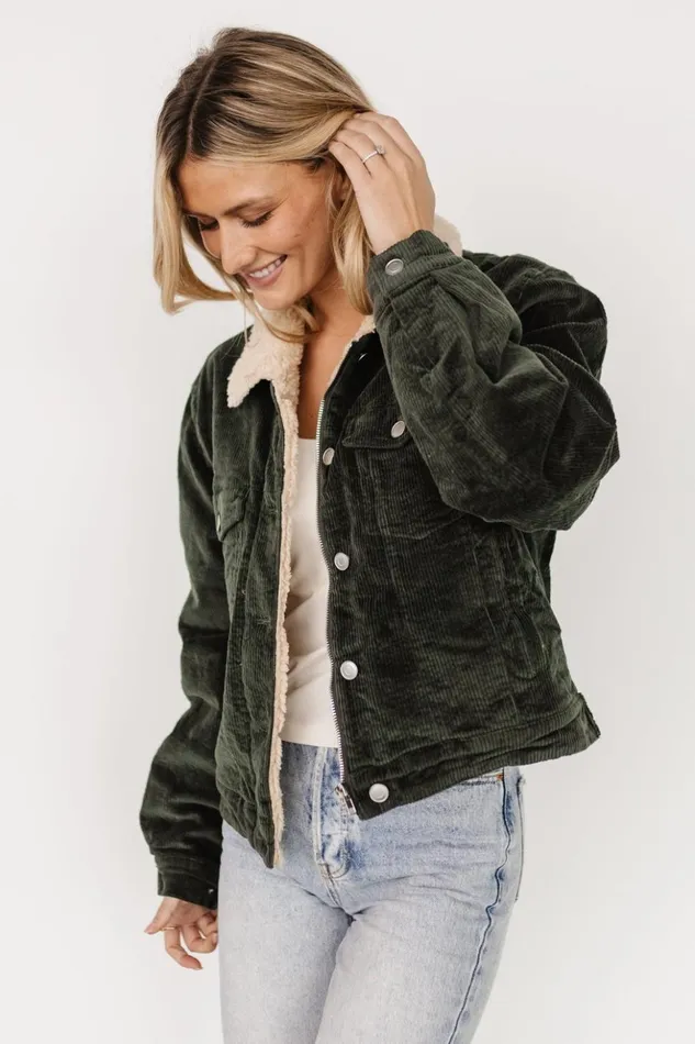 Baltic Born Outerwear Ridley Corduroy Jacket Olive 8211 Women Baltic Born Outerwear Ridley Corduroy Jacket Olive 8211 Women