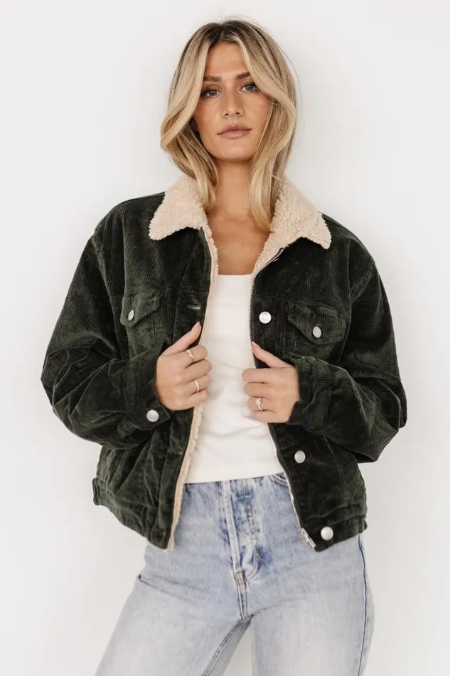 Baltic Born Outerwear Ridley Corduroy Jacket Olive 8211 Women Baltic Born Outerwear Ridley Corduroy Jacket Olive 8211 Women