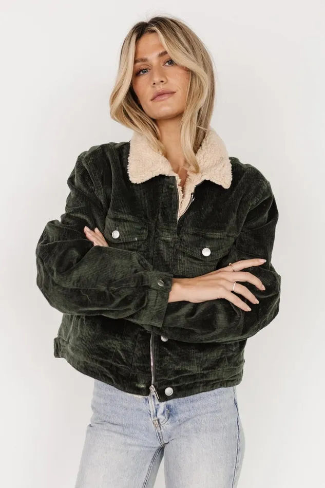 Baltic Born Outerwear Ridley Corduroy Jacket Olive 8211 Women Baltic Born Outerwear Ridley Corduroy Jacket Olive 8211 Women