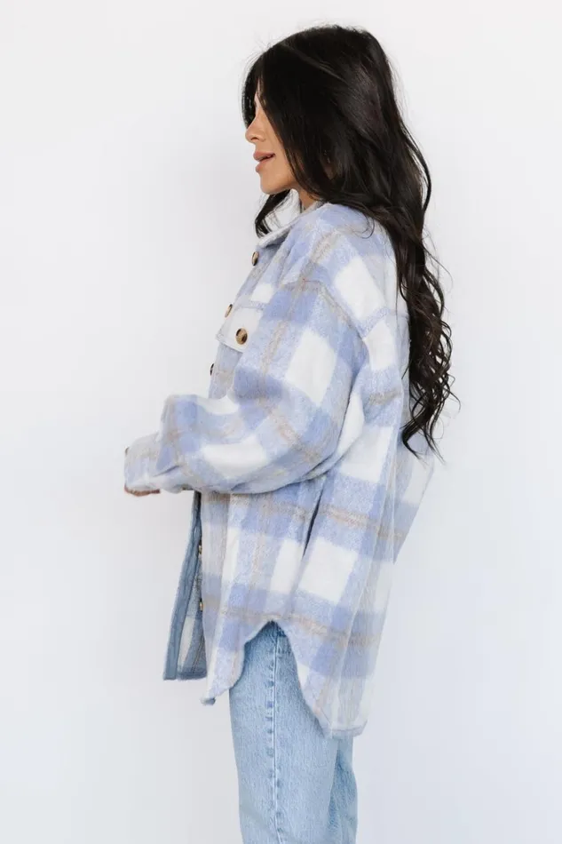 Baltic Born Outerwear Sharon Plaid Shacket Blue Off White 8211 Women Baltic Born Outerwear Sharon Plaid Shacket Blue Off White 8211 Women