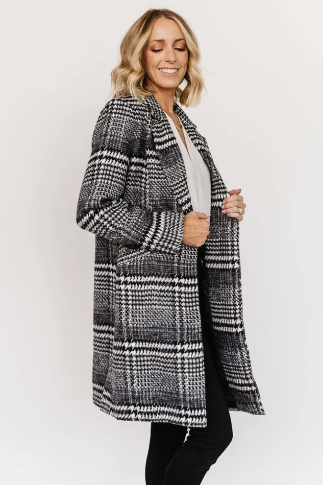Baltic Born Outerwear Townley Houndstooth Coat Black Off White 8211 Women Baltic Born Outerwear Townley Houndstooth Coat Black Off White 8211 Women