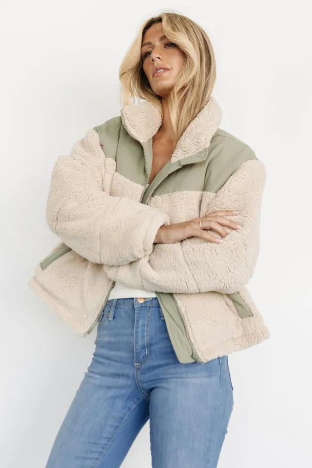 Baltic Born Outerwear Weekender Sherpa Puffer Jacket Oatmeal Sage 8211 Women Baltic Born Outerwear Weekender Sherpa Puffer Jacket Oatmeal Sage 8211 Women