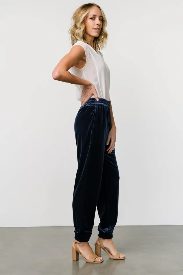 Baltic Born Pants Archie Velvet Jogger Pants Peacock 8211 Women Baltic Born Pants Archie Velvet Jogger Pants Peacock 8211 Women